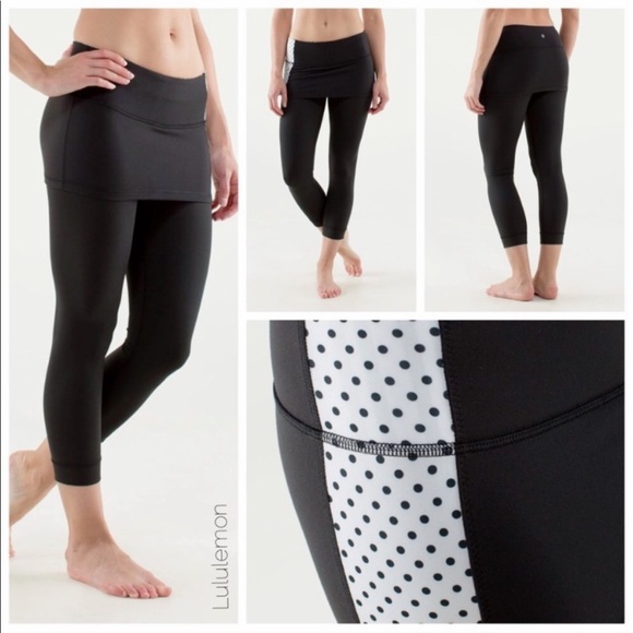 lululemon athletica Pants - Lululemon Black and White A Go Go Crop Legging
